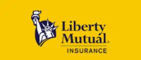 Logo of Liberty Mutual Insurance featuring the Statue of Liberty on a bright yellow background.