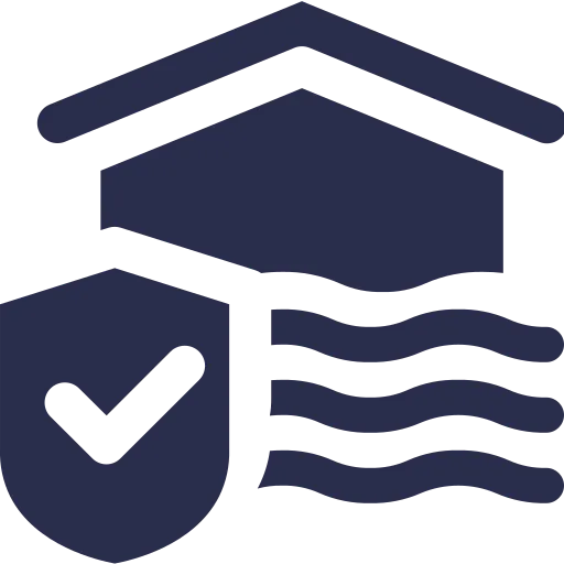 flooded house icon